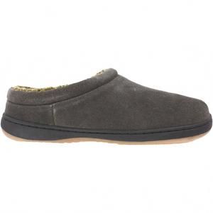 NEW TEMPUR-PEDIC men's arlow suede casual mule slipper in charcoal